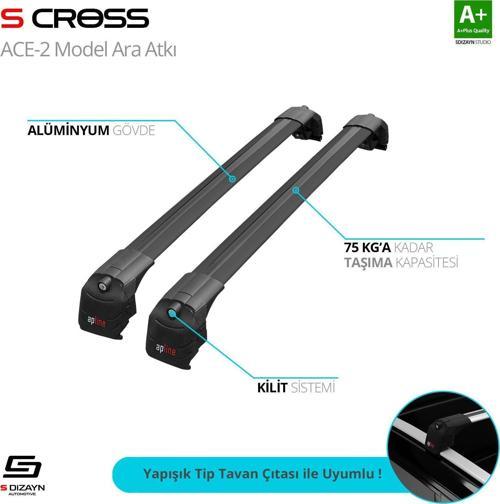 Cadillac Xt5 Uyumlu 2017-2023 Ace-2 Model Siyah Ara Atkı A+ Kalite Parça