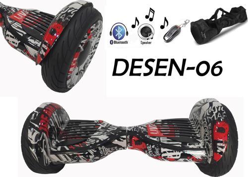 10"İnch Smart Scooter Elektrikli Kaykay Hoverboard  Samsung Batarya +Bluetooth +Kumanda+Çanta
