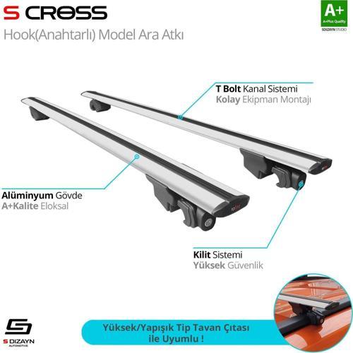 Renault Clio Uyumlu 4 Sport Tourer 2013-2020 Hook Anahtarlı Model Gri Ara Atkı A+ Kalite Parça