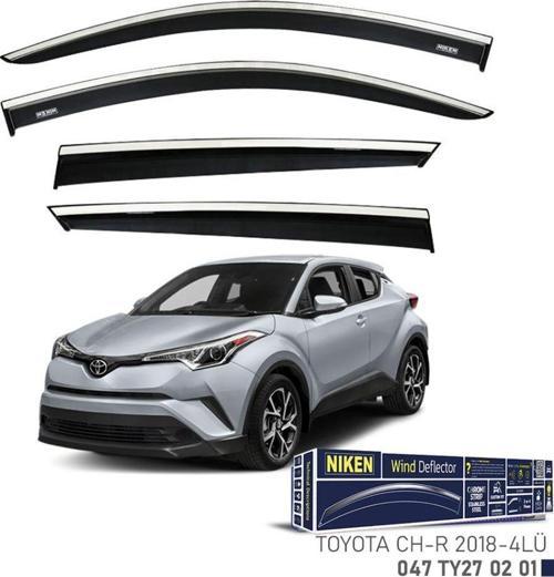 Niken Toyota Uyumlu C-Hr 2018 - Kromlu Cam Rüzgarlığı 4'Lü