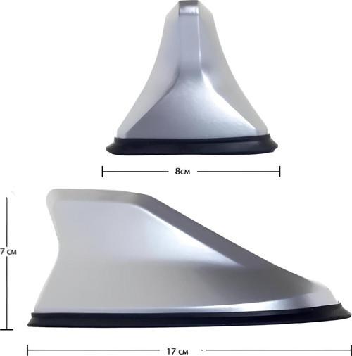 Audi A6 Uyumlu Köpek Balığı Balık Sırtı Shark Anten Gri