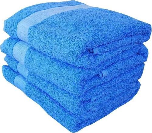 4 lü El Yüz %100 Pamuklu Havlu Seti Dry Mavi