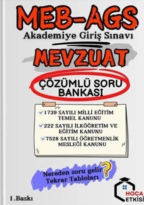 MEB AGS Mevzuat Çözümlü Soru Bankası Hoca Etkisi