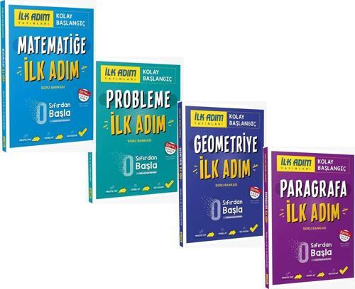 İlk Adım Yayınları Matematik Problemler Geometri ve Paragraf Seti 4 Kitap