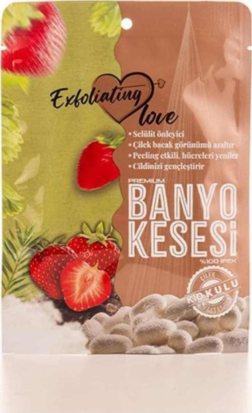 HASSAS CİLT ÇİLEK KOKULU KESE % 100 İPEK