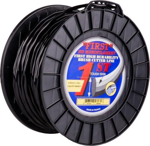7430501Y  Misina 4,5 mm 56 Metre Burgulu  Silikonlu Siyah