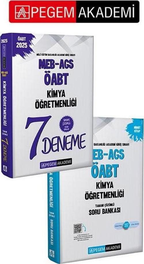 PEGEM AKADEMİ 2025 MEB-AGS-ÖABT Kimya Öğretmenliği Tamamı Çözümlü 7 Deneme + 2025 MEB-AGS-ÖABT Kimya