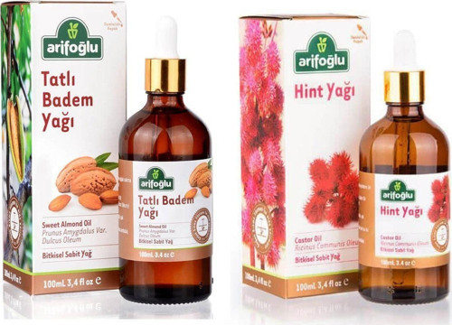Tatlı Badem Yağı 100 Ml + Hint Yağı 100 Ml 2'Li Set Arfoglubademhint100Set