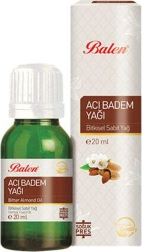 Acı Badem Yağı 20 Ml Soğuk Pres Bitkisel Sabit Yağ Cilt Ve Saç Için Acıbadem Yağı