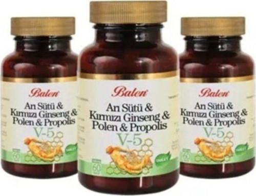 (V5) Arı Sütü & Kırmızı Ginseng & Polen & Propolis Tablet X 3 Adet