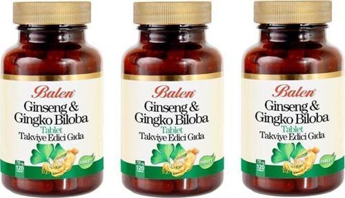 Ginseng & Ginkgo Biloba 720 Mg 120 Tablet X 3 Adet