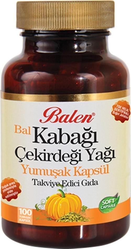 Bal Kabağı Çekirdeği Yağı 100 Kapsül X 1380 Mg Kabak Çekirdeği Yağı Kapsülü