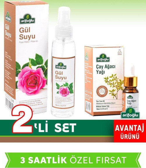 Gül Suyu Ve Çay Ağacı Yağı 2 Li Set