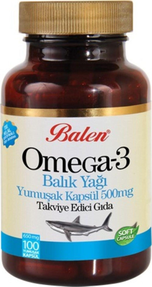 Omega 3 Balık Yağı 100 Yumuşak Kapsül 650 Mg Helal Sertifikalı
