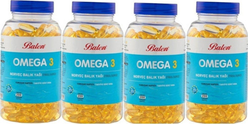 4 Adet Omega 3 Norveç Balık Yağı Yumuşak Kapsül