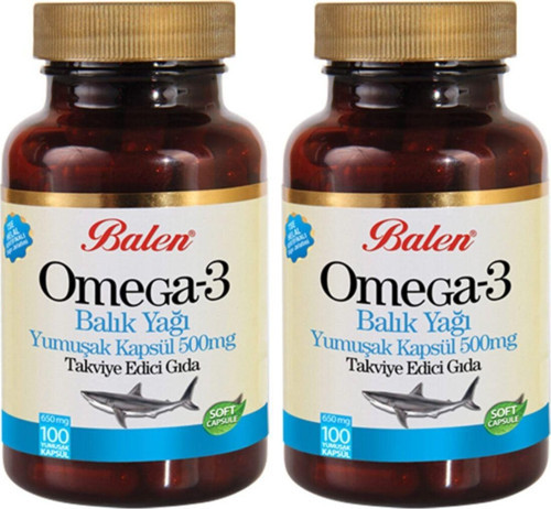 Omega 3 Balık Yağı 100 Yumuşak Kapsül 500 Mg X 2 Adet