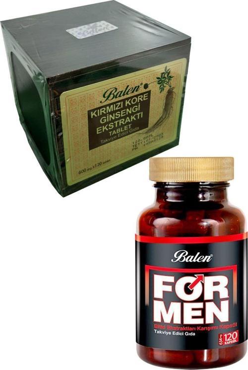 Kırmızı Kore Gınseng +Formen(Erkek) Tribulus 120 Kapsül