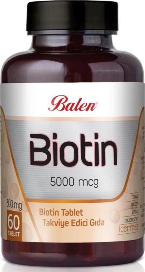 Biotin 300 Mg 60 Tablet Takviye Edici Gıda
