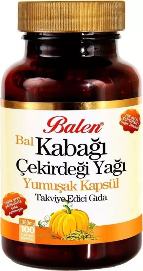 Bal Kabak Çekirdeği Yağı Kapsülü 1380 Mg 100 Adet