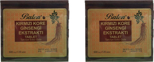 Tahta Kutu Kırmızı Kore Ginseng 600 Mg 120 Tablet 2 Adet
