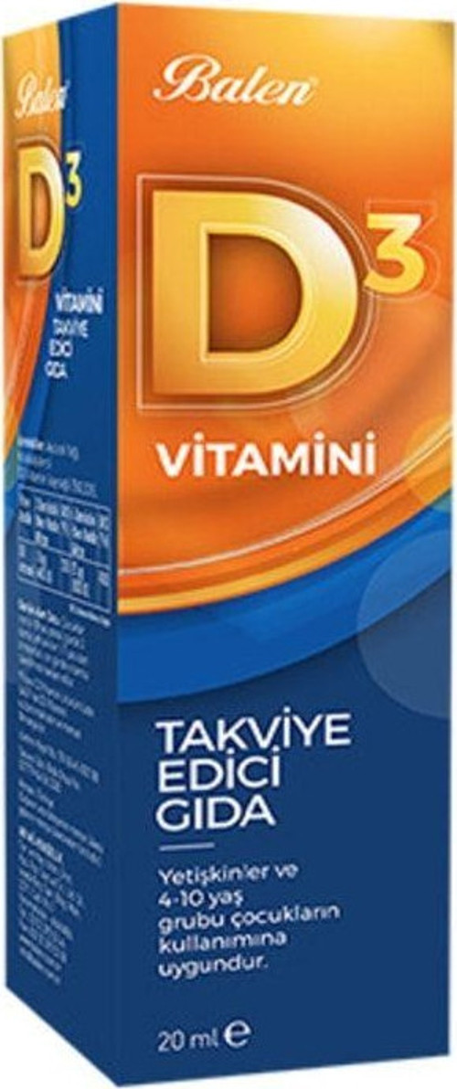 D3 Vitamini 20 Ml Sıvı 1 Adet