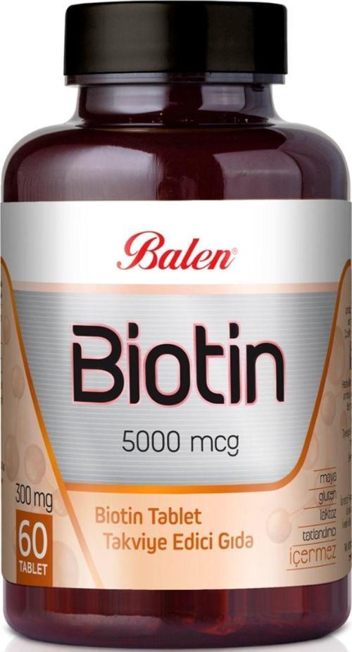 Biotin 300 Mg 60 Tablet Takviye Edici Gıda