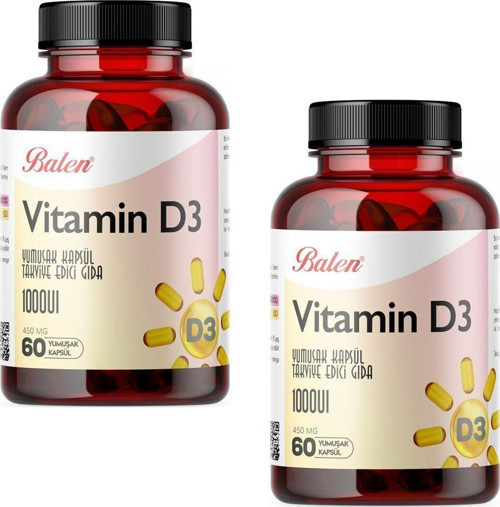 Vitamin D3 450 Mg 60 Yumuşak Kapsül X 2 Adet