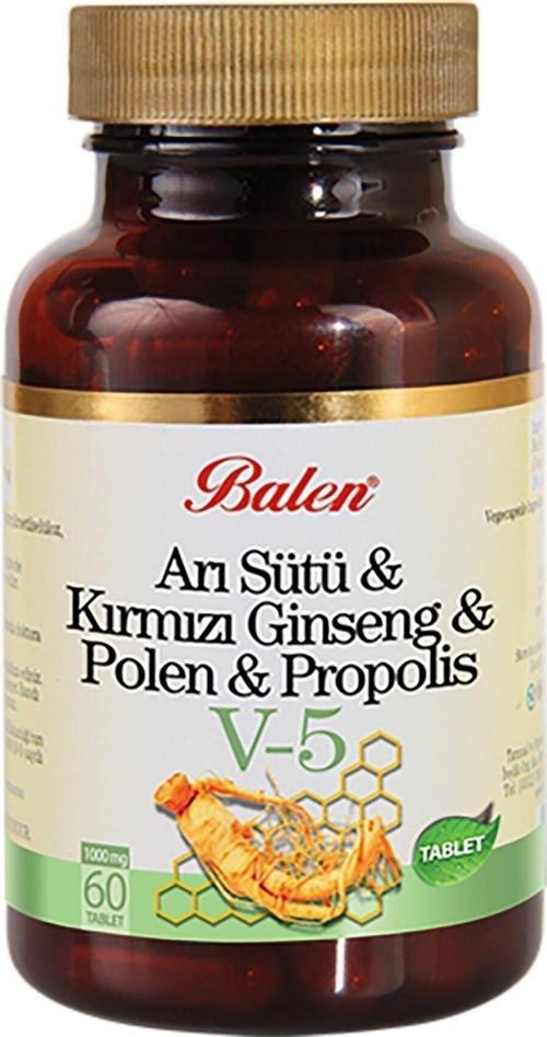 V-5 Arı Sütü Ginseng Polen Propolis V5 60 Tablet