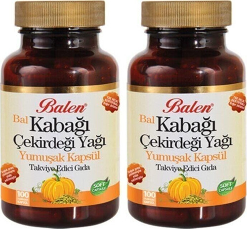 Bal Kabağı Çekirdeği Yağı 100 Kapsül X 1380 Mg X 2 Kabak