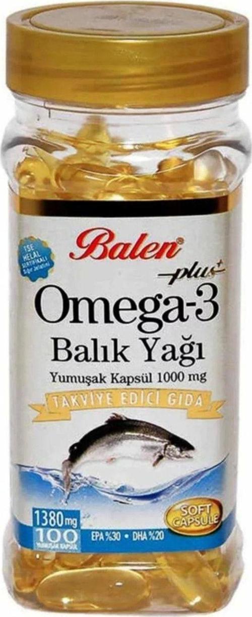 Omega 3 Balık Yağı 1000 Mg 100 Kapsül Tse Helal Sertifikalı