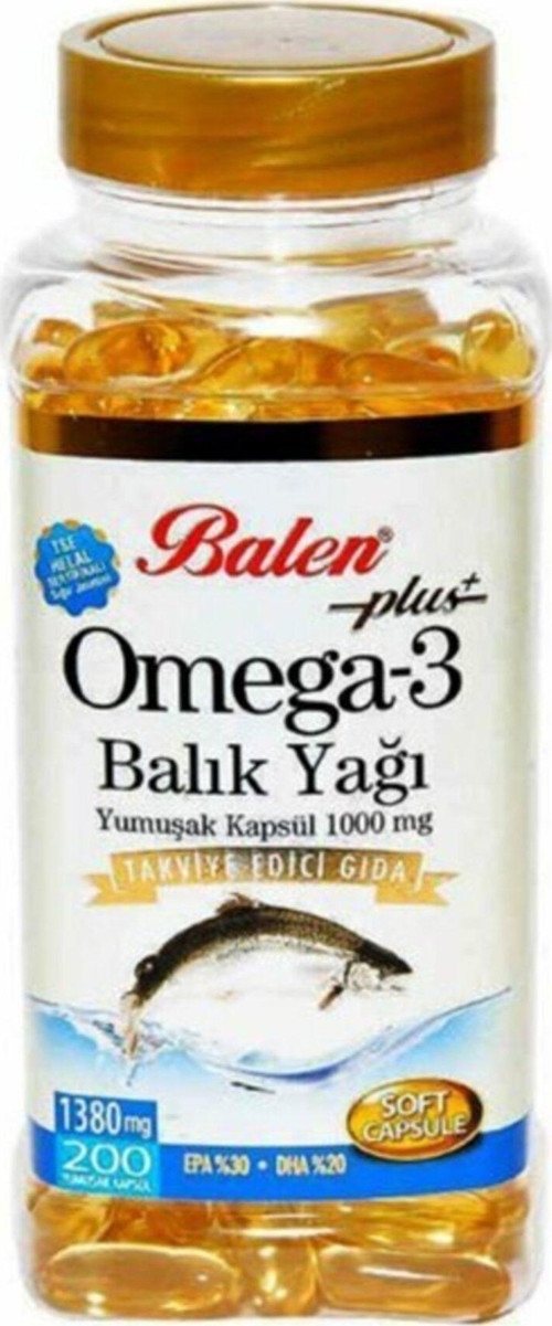 Omega-3 Plus+ Balık Yağı 200 Kapsül