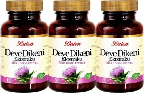 Deve Dikeni Ekstarktı Milk Thistle 300 Mg 60 Kapsül 3 Adet