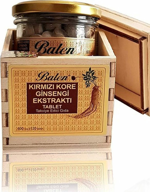 Kırmızı Kore Ginseng Tablet 600 Mg 120 Kapsül