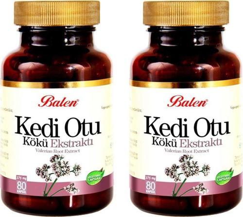 Kedi Otu Kökü Ekstraktı (Valerian Root) 375 Mg 80 Kapsül 2 Adet