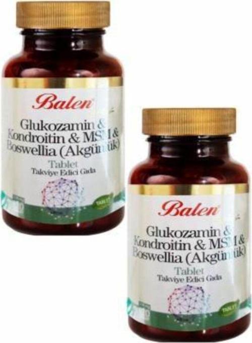 2 Kutu Glukozamin Kondroitin Msm Boswellia Akgünlük Glukosamin Bosvelya 120 Tablet X 1200 Mgx2