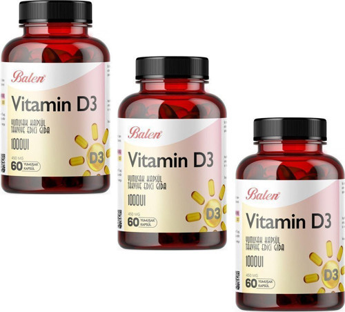 Vitamin D3 450 Mg 60 Yumuşak Kapsül X 3 Adet