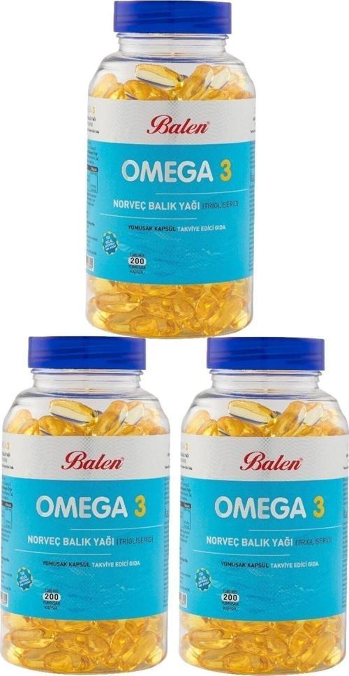 Omega 3 Norveç Balık Yağı ( ) 200 Yk 3 Adet