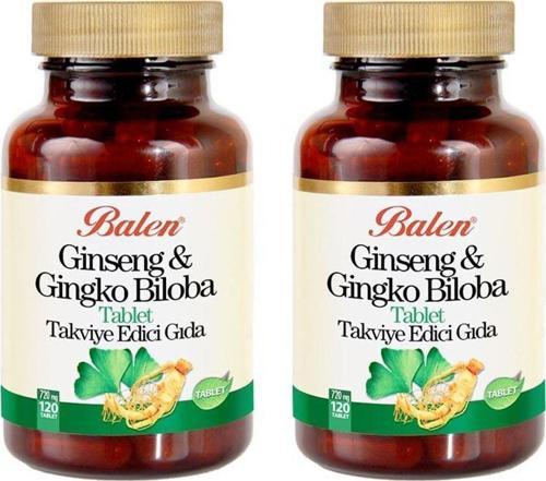 Ginseng & Ginkgo Biloba 720 Mg 120 Tablet X 2 Adet
