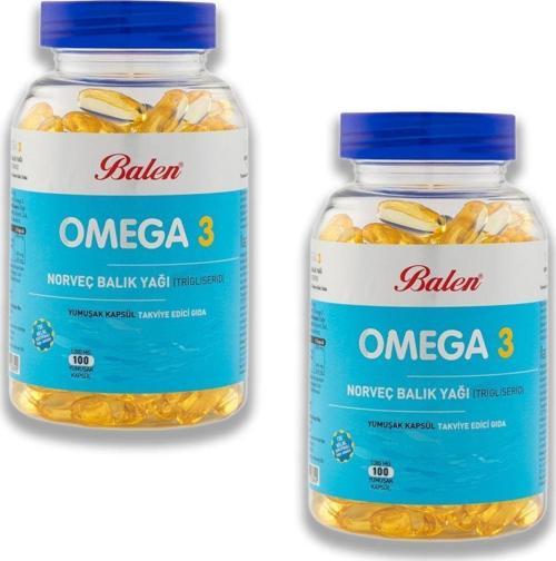 Omega 3 Norveç Balık Yağı 1380 Mg 100 Kapsül X 2 Adet
