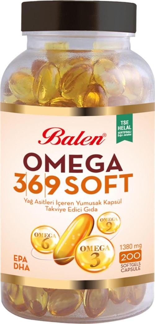 Omega 3,6,9 Soft Yağ Asitleri Içeren Yumuşak Kapsül 1380 Mg*200