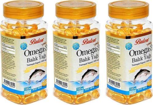 Omega 3 Balık Yağı 1380 Mg 100 Yumuşak Kapsül 3 Adet