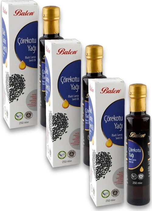 Çörekotu Yağı 250 Ml 3 Adet Soğuk Pres Gimdes Sertifikalı