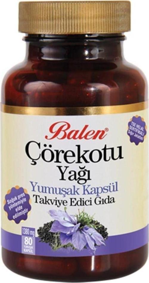 Çörekotu Yağı 1380 Mg *80 Yumuşak Kapsül Çörek Otu Yağı Kapsülü