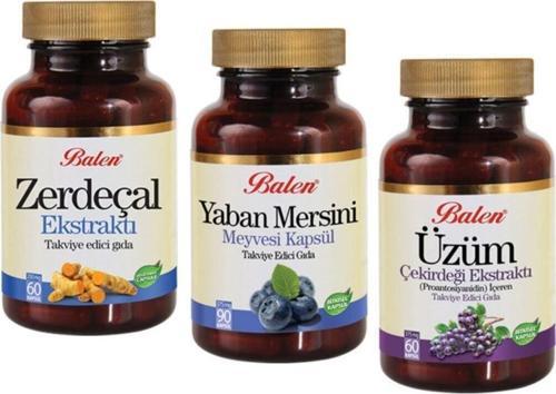 Antioksidan 3Lü Zerdeçal, Yaban Mersini Ve Üzüm Çekirdeği Kapsül