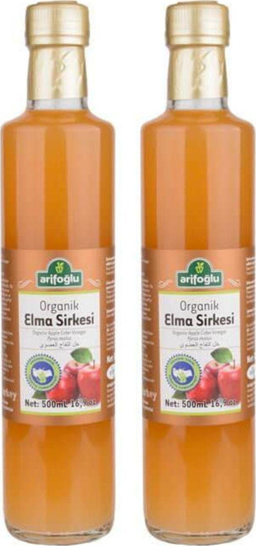 Organik Elma Sirkesi 500Ml (2 Adet)
