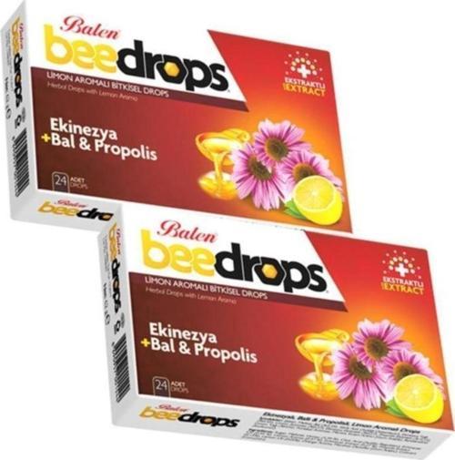 2'Li Beedrops Ekinezyalı Ballı Propolisli Limon Aromalı Drops 24 Adet Boğaz Pastili