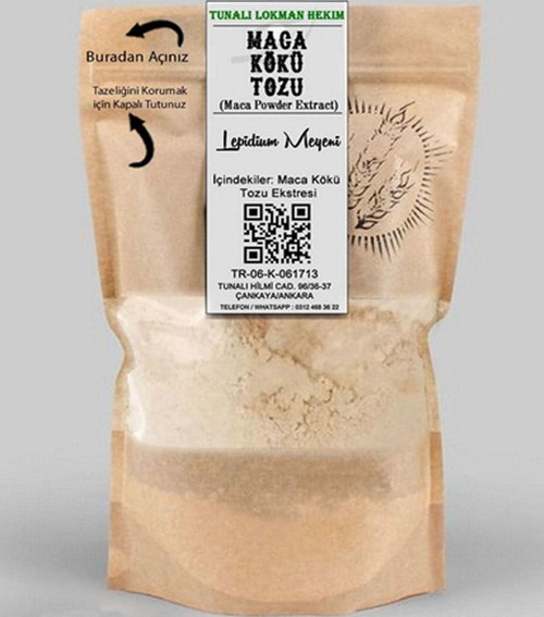 Maca Kökü Tozu - 200 Gr Maca Powder - Lepidium Meyeni