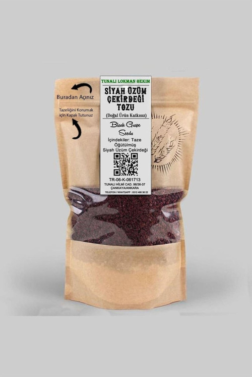 Toz Siyah Üzüm Çekirdeği 250 Gr
