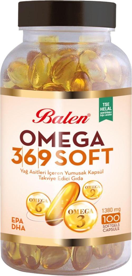 Omega 3,6,9 Soft Yağ Asitleri Içeren Yumuşak Kapsül 1380 Mg*100