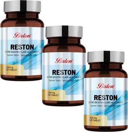 Reston Bitki Ekstrat Ve Vitamin Içeren Tablet 500Mg*60 3 Adet